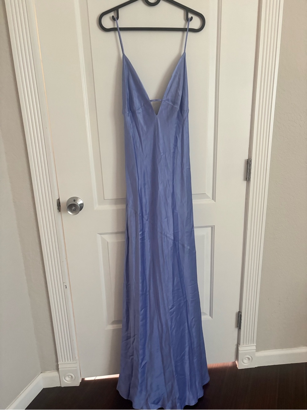 Meshki Lavender Slip Satin Gown